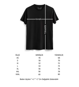 Stranger Baskılı  Siyah Tshirt