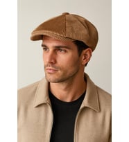 Kışlık Kadife Ingiliz Kasket Peaky Blinders Model Erkek Kasket Dökümlü Kadife Kasket