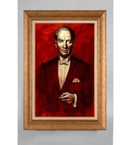 Altın Varaklı Çerçeveli Paspartulu Atatürk Tablo a571 (Gold)
