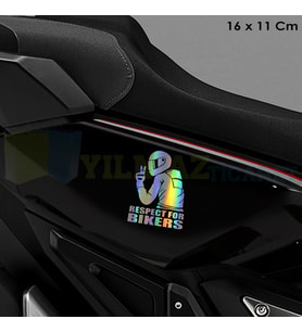 Motosiketi Farket Saygı Hologram Sticker Motosiklet Araba Etiket Çıkartma Aksesuar Renkli 16 x 11 Cm