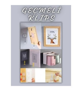 6’lı Set Çift Taraflı Yapışkanlı Geçmeli Klips