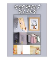 6’lı Set Çift Taraflı Yapışkanlı Geçmeli Klips