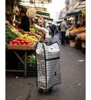 Ağır Yük Taşımaya Uygun Tekerlekli Market ve Pazar Çantası