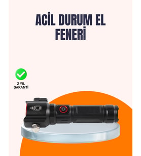 Çok Fonksiyonlu Acil Durum Feneri Yan Işıklı Çekiçli - Lisinya