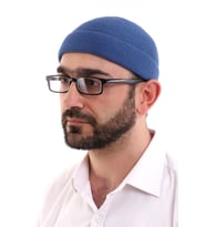 Mavi Katlamalı Sade Desen Kışlık Orlon Takke Şapka (Karışık)