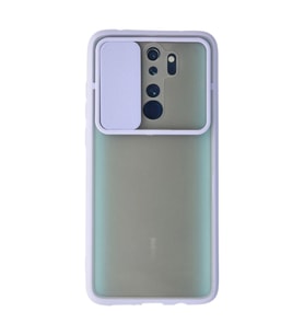 Xiaomi Redmi Note 8 Pro Kılıf Palm Buzlu Kamera Sürgülü Silikon - Lila