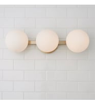 Rsylight Rustik Dekoratif Metal Modern Masa Üstü Eskitme Kaplama Bal Opal Camlı  Tavan Duvar 3 lü Avize