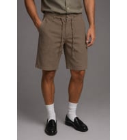 Erkek %100 Pamuk Linen Şort – Bağcıklı Rahat Kesim Yazlık Şort