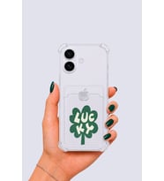 iPhone 17 Kartlıklı Lucky Yonca Desenli Kılıf - HUOBPS1606-4412