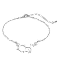 Çiçekli Serotonin Hormon Gümüş Bileklik 925K