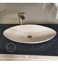 Traverten Elips Lavabo