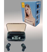 Castu F9-5 Ledli Kulak içi Kavuçuklu Bluetooth Kulaklık (Siyah)