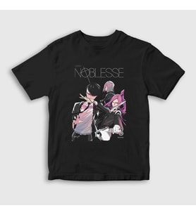 Presmono Unisex Çocuk Siyah Cover Raizel Anime Noblesse T-Shirt 463831tt
