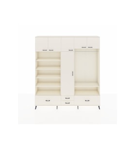 Arges Gardrop 18 Raflı 4 Çekmeceli Tek Askılı 220x30x243 Aytaşı-Aytaşı