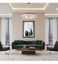 Salon ve Ofis İçin Tasarım Soyut Vazo Temalı Modern Çerçeveli Tablo (Çok Renkli)