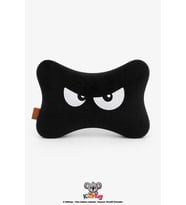 KidHug Oto Boyun Yastığı [Unisex, Nakışlı Göz Tasarım, Siyah] 2'li Araç Koltuk Başlık Yastığı