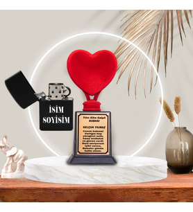 Yılın En İyi Kalpli Babası Oskar Ürünü Benzinli Çakmak Hediye