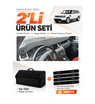 e-biz LAND ROVER RANGE ROVER SPORT (2005-2013) Uyumlu Torpido + Tay Tüyü Çanta - Siyah - LR004