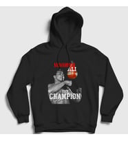 Presmono Unisex Siyah Champ Boxing Boks Muhammad Muhammed Ali Kapüşonlu Sweatshirt 507457tt