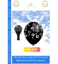#BabyShower Büyük Balon Cinsiyet Belirleme Partisi Siyah Modern Şık Büyük Soru İşaretli Çocuk Baby S