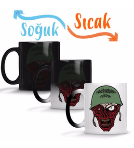 Sobrevivente Zumbi Sihirli Kupa Bardak Porselen