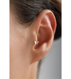 Taşlı Kelebek Tragus Küpe