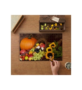 Sepetten Dökülen Meyveler Tasarımı 240 parça Ahşap Puzzle Ahşap Kutuda MP01598