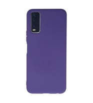 Vivo Y11s Kılıf Nano İçi Kadife Silikon - Mor