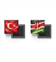 Buzdolap Magnetleri - Kenya Bayrağı ve Türk Bayrağı - 2'li Set Magneti
