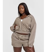 Oner Active Vintage Wash Zip Hoodie - Taupe
