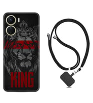 Vivo Y16 Kılıf Resimli Boyun Askılı İpli Desenli Silikon Series King 1894