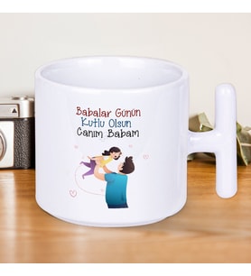 Babalar Günün Kutlu Olsun Canım Babam Baskılı Babalar Gününe Özel T Kupa Bardak