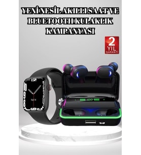 Ucuz ve Kaliteli Kulaklıklı Saat Seti Bluetooth Bağlantılı Akıllı Saat ve Kulaklık