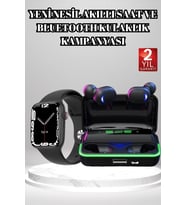 Ucuz ve Kaliteli Kulaklıklı Saat Seti Bluetooth Bağlantılı Akıllı Saat ve Kulaklık
