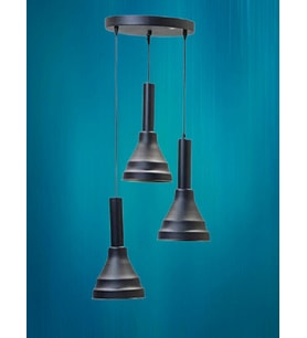 Rsylight Daria Retro Metal Dekoratif 3 lü Modern rustik Sarkıt avize çap:30 cm (Burnt Olive)