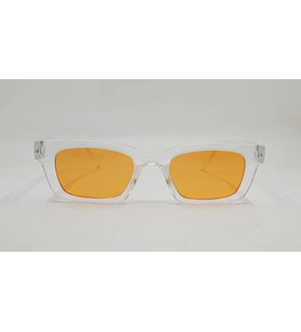 ESRADA GEOMETRİK  ŞEFFAF ÇERÇEVE TURUNCU CAM  UNISEX GÜNEŞ GÖZLÜĞÜ 2016 01 52-19-135