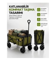 Mey İthalat® 130 KG Taşıma Kapasiteli Katlanabilir Wagon Taşıma Arabası