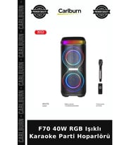 F70 40W RGB Işıklı Karaoke Parti Hoparlörü Renkli Eğlence Taşınabilir Ses