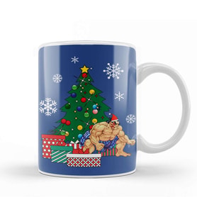 E Honda Around The Christmas Tree Street Fighter Kupa Bardak Porselen