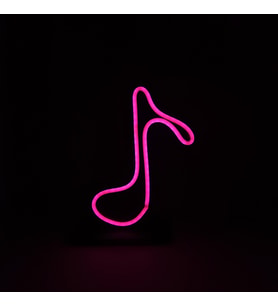 Destina Ahşap Melodi Temalı Neon Gece Lambası-Melodi Temalı Neon Masa Lambası- 22cm*16cm