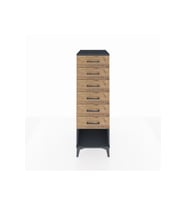 Kronos Dolap 6 Çekmeceli 44x59x134 Antrasit-Çam
