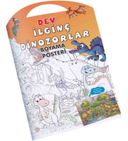 İlginç Dinozorlar Dev Boyama Posteri