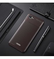 Xiaomi Redmi 6A Kılıf Esnek Soft Karbon Tasarım Legion Serisi (Kahverengi)