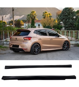Seat İbiza Mk5 Aero Yan Marşpiyel Seti Plastik 2 Adet Mat Siyah 2017 2018 2019 2020 2021 karlık+ek+bodykit