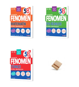 Fenomen 5. Sınıf Maarif 5B Serisi Matematik Fen ve Türkçe 3lü Set Soru Bankası + Telefon Standı