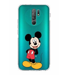 Xiaomi Redmi 9  Kamera Korumalı Kapak Mickey Mouse Tasarımlı Şeffaf  Kılıf