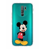 Xiaomi Redmi 9  Kamera Korumalı Kapak Mickey Mouse Tasarımlı Şeffaf  Kılıf