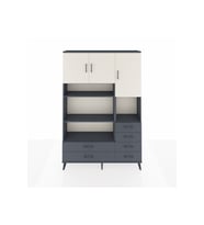 Arges Dolap 9 Raflı 6 Çekmeceli 3 Kapaklı 132x30x195 Antrasit-Aytaşı/Antrasit