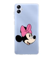 Samsung Galaxy A04e  Kamera korumalı Kapak Minnie Mouse Tasarımlı  Şeffaf Kılıf