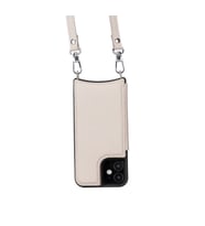 Apple iPhone 12 Mini Uyumlu Deri Askılı Kılıf UFW ERC3 Bej